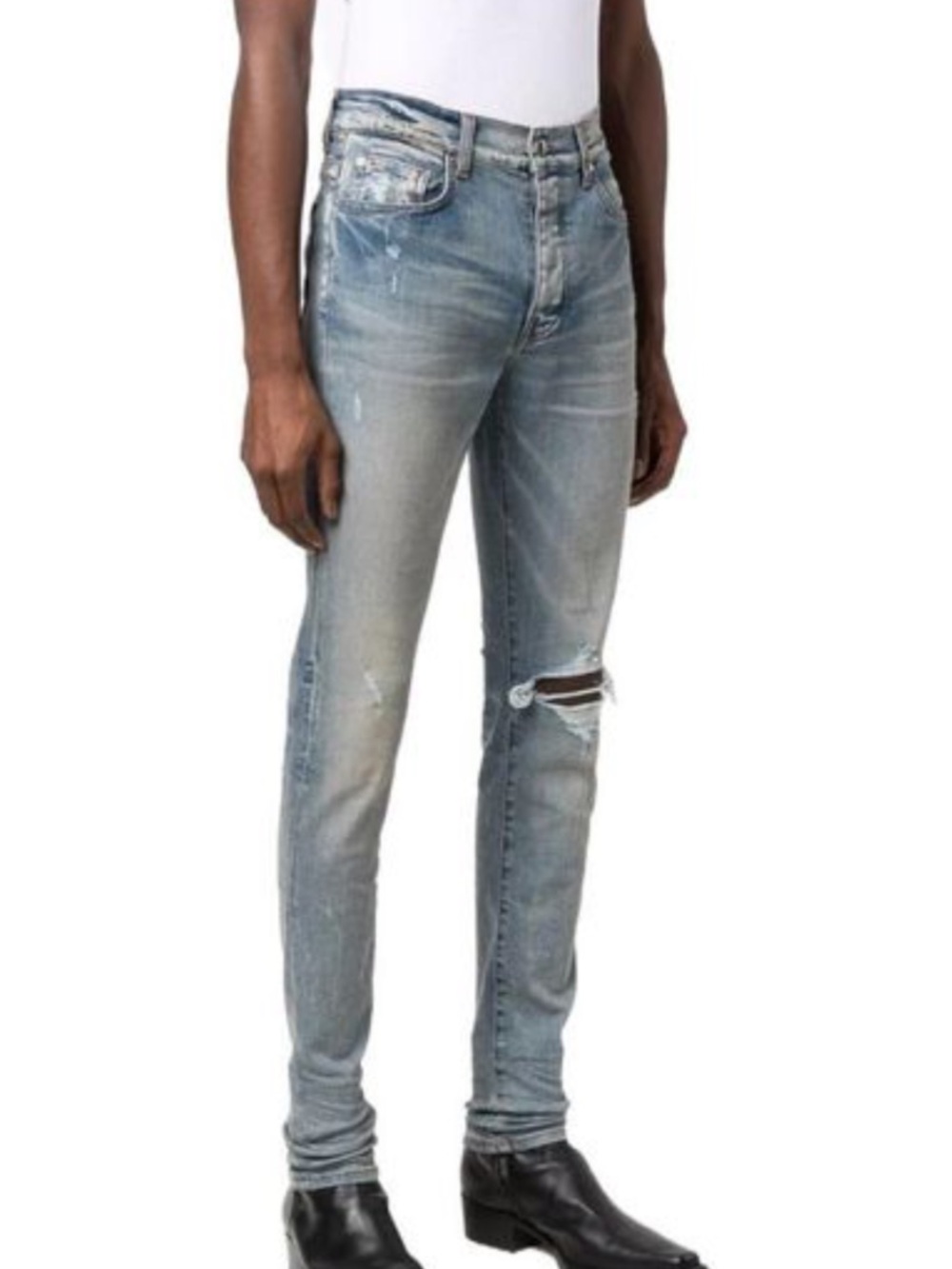 Amiri Distressed Light Blue Men's Jeans